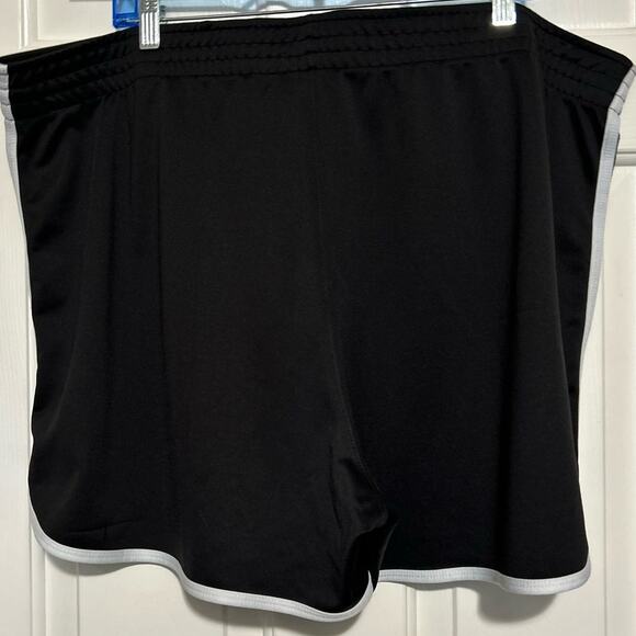 Zelos Women's Black with White Trim Elastic Waist Athletic Shorts Size 3X‎ - Picture 2 of 6